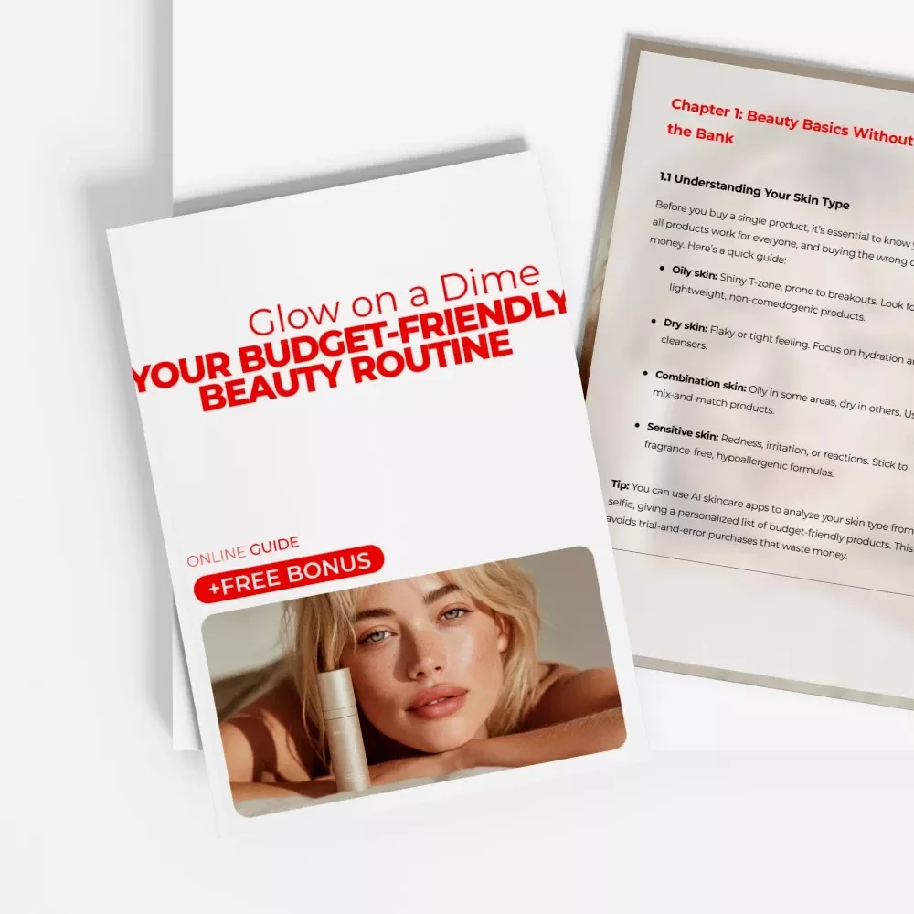 Glow on a Dime: Your Budget-Friendly Beauty Routine eBook & Guide for Glowing Skin and Flawless Makeup