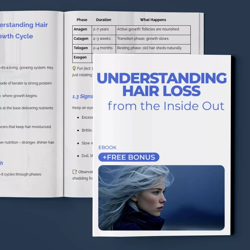 Understanding Hair Loss from the Inside Out – Hair Loss and Nutrient Deficiency eBook, Science-Backed Nutrition Guide, Digital Download for Stronger Healthier Hair