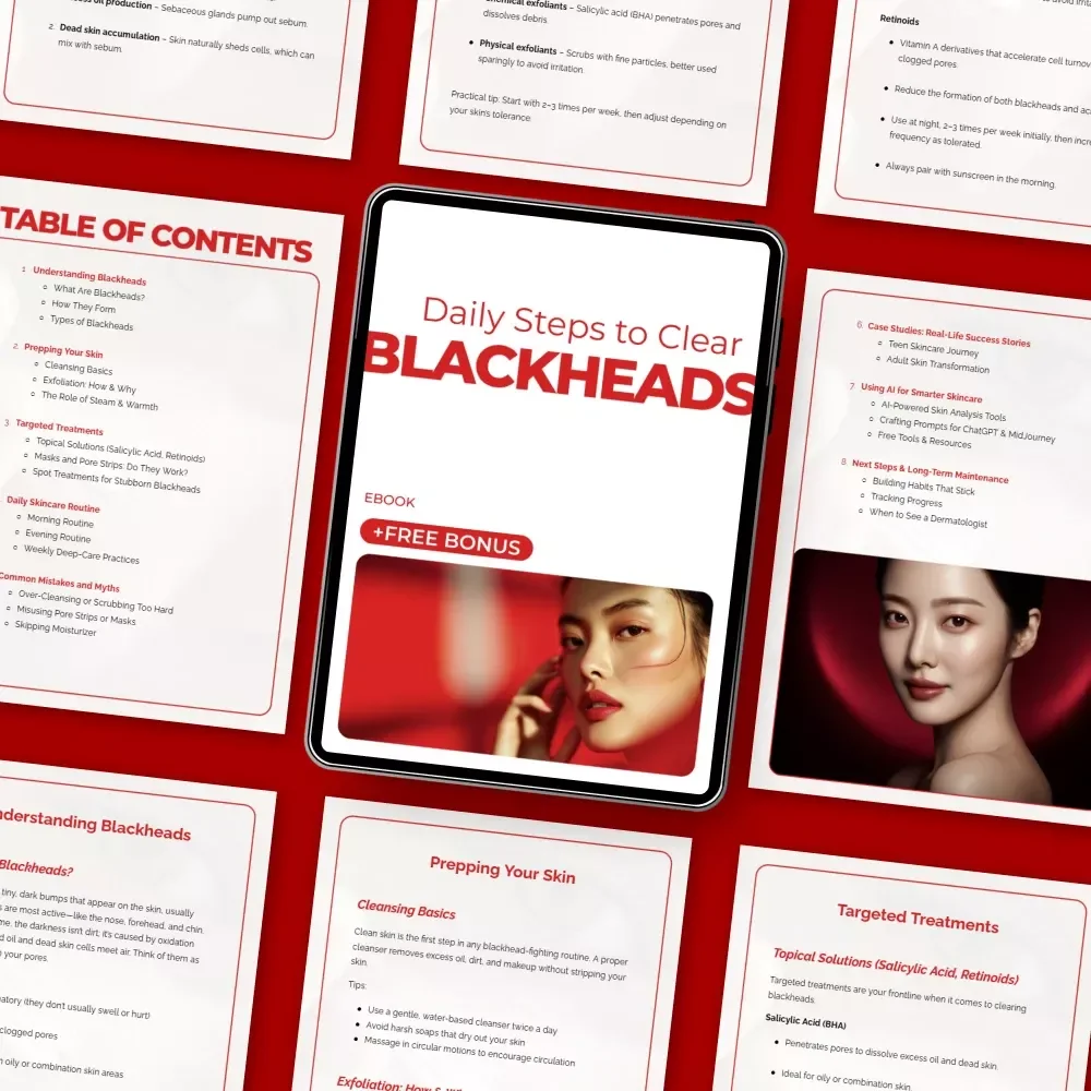Daily Steps to Clear Blackheads – Practical Ebook Guide for a Skincare Routine for Blackheads | Simple Daily & Weekly Care Plan