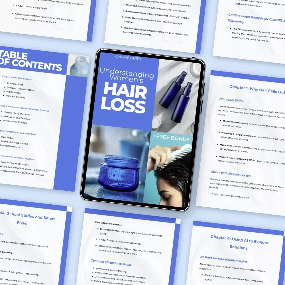Understanding Women’s Hair Loss – In-Depth Digital Guide to Hair Loss Causes for Women, Hormones, Stress, Nutrition & Smart Solutions