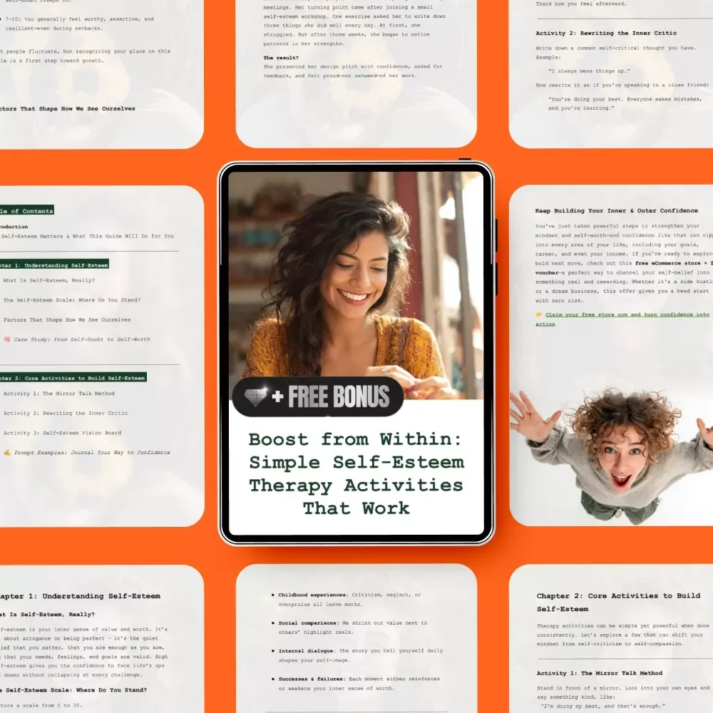 Boost from Within: Simple Self-Esteem Therapy Activities That Work - Digital Guide for Building Confidence