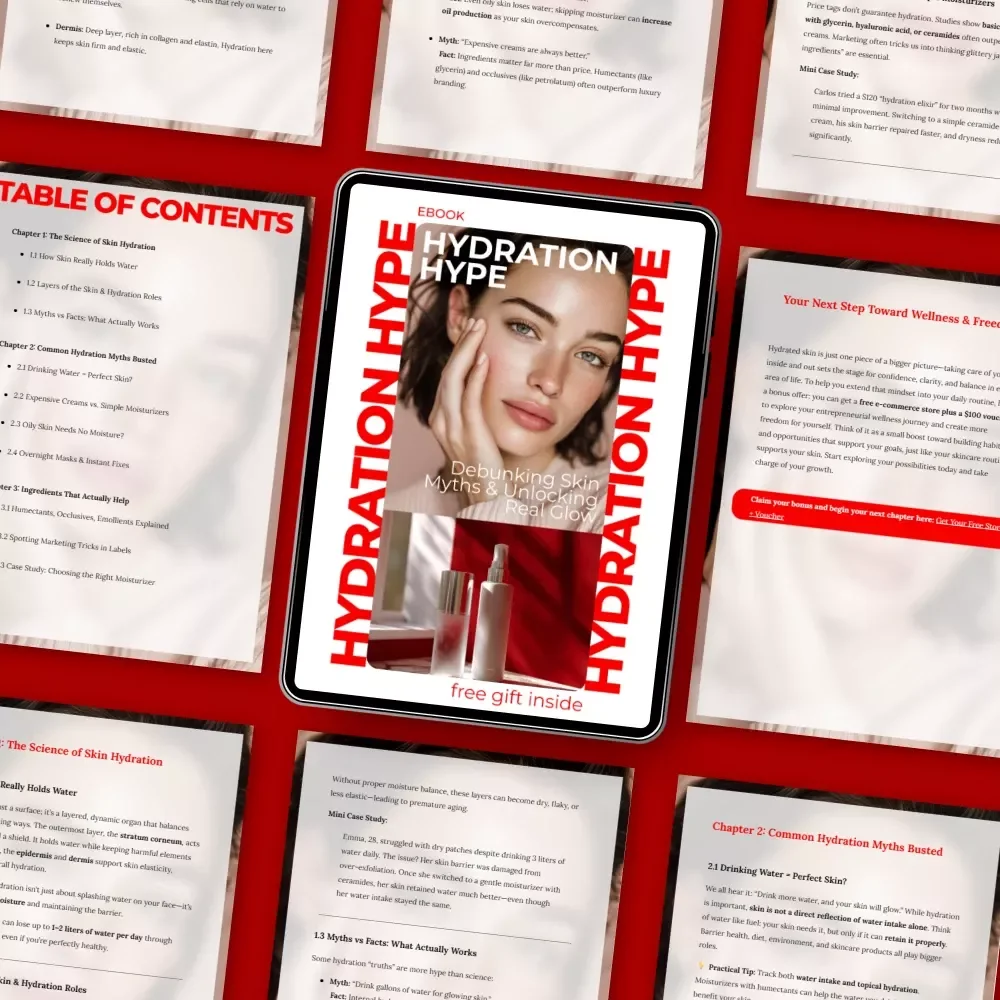 Hydration Hype: Debunking Skin Myths & Unlocking Real Glow eBook - The Ultimate Guide to Skin Hydration & Myths