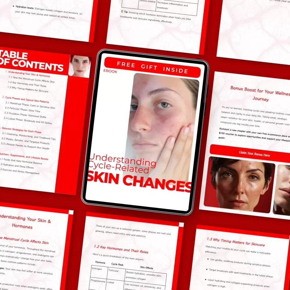 Understanding Cycle-Related Skin Changes – Hormone-Smart Skincare eBook for Clearer, Balanced Skin
