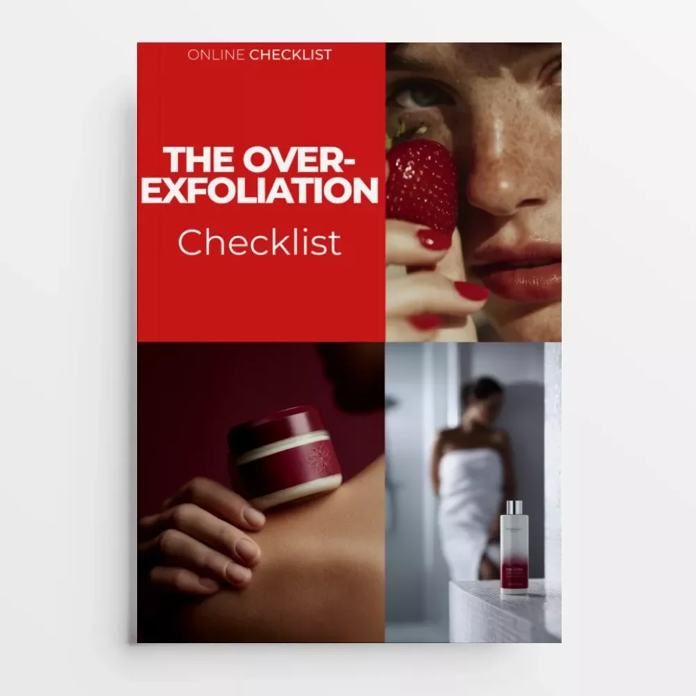 The Over-Exfoliation Checklist | Skin Barrier Care Guide & Over Exfoliation Signs on Skin | Printable Skincare Self-Check