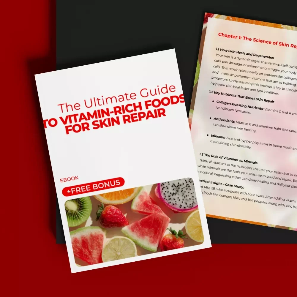 The Ultimate Guide to Vitamin-Rich Foods for Skin Repair | Digital eBook for Glowing, Healthy Skin | Nutrition-Based Skin Healing Guide