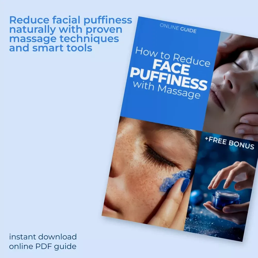 How to Reduce Face Puffiness with Massage | Face Puffiness Reduction Massage Guide | Lymphatic Drainage, Gua Sha & AI Tools Digital Download