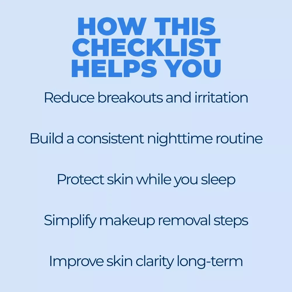 Your Checklist to Avoiding Makeup Bedtime Blunders | Printable Skincare Checklist to Prevent Sleeping With Makeup Consequences