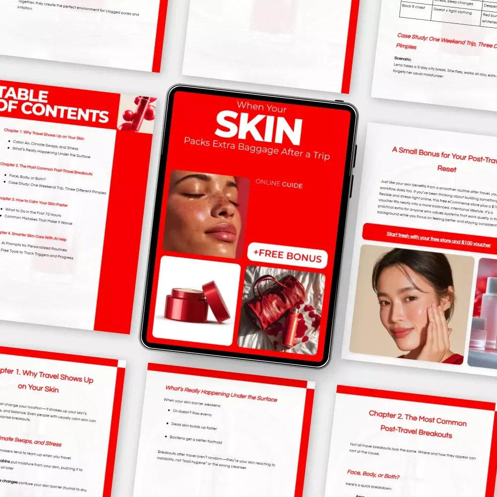 When Your Skin Packs Extra Baggage After a Trip – Digital Skincare Guide for Skin Breakouts After Travel, Post-Vacation Acne Reset, Smart Recovery Checklist