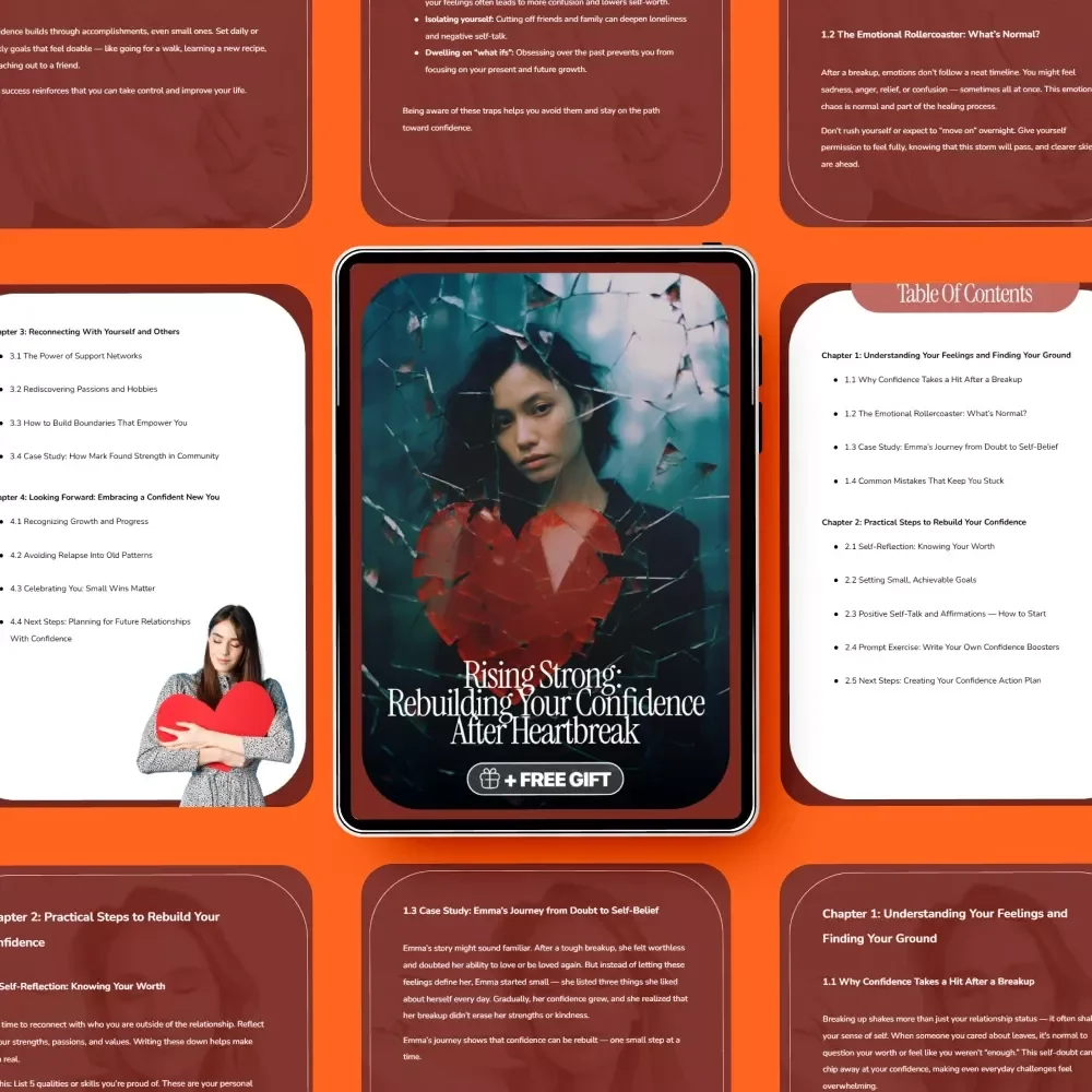 Rising Strong: Rebuilding Your Confidence After Heartbreak – Confidence After Breakup Guide, Emotional Healing eBook, Self Worth & Self Love Digital Download