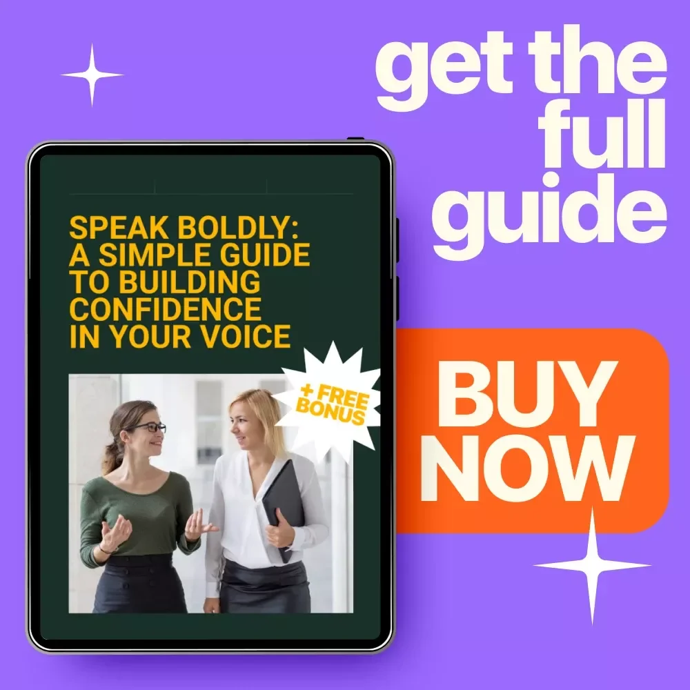 Speak Boldly: A Simple Guide to Building Confidence in Your Voice | Confidence Building Guide, Speaking Anxiety Workbook, Public Speaking Confidence Digital Download