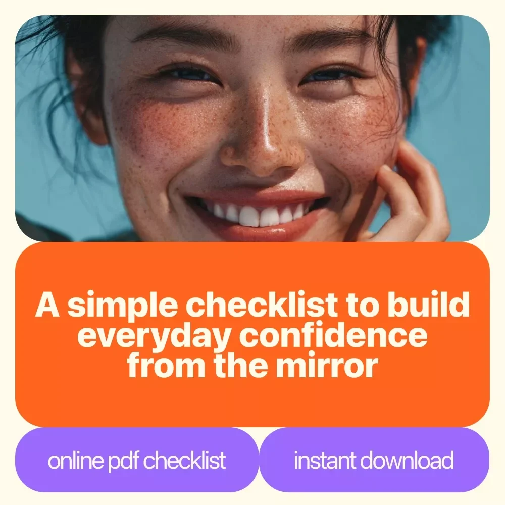 The “Own the Mirror” Confidence Checklist | Daily Guide on How to Be More Confident in Your Appearance | Printable Digital Checklist