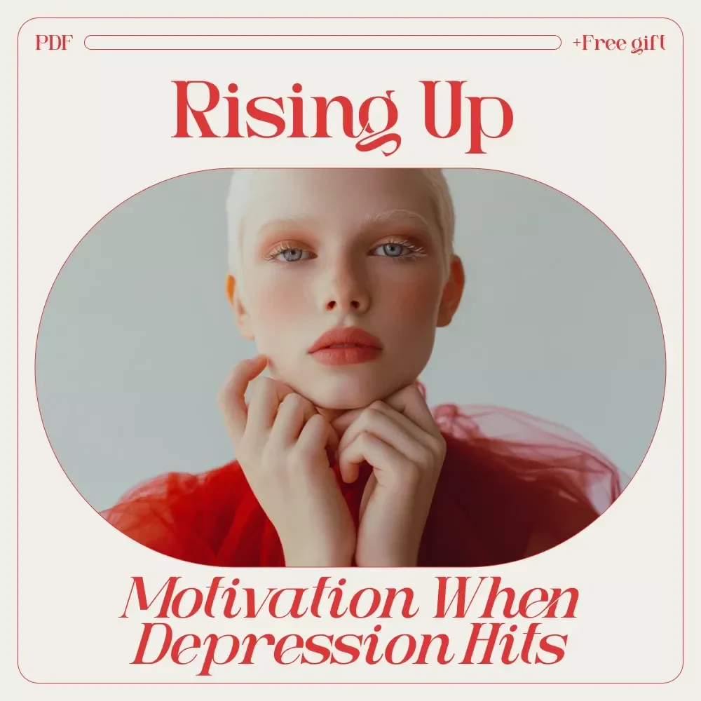 Rising Up: Finding Motivation When Depression Holds You Down | Mental Health Self Help Guide | Motivation & Depression eBook | Gentle Productivity & Healing Checklist