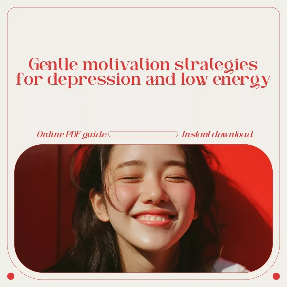 Rising Up: Finding Motivation When Depression Holds You Down | Mental Health Self Help Guide | Motivation & Depression eBook | Gentle Productivity & Healing Checklist