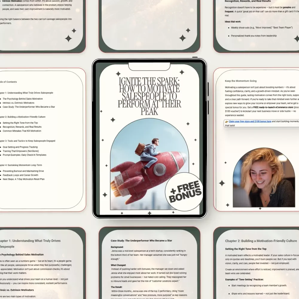 Ignite the Spark: How to Motivate Salespeople to Perform at Their Peak - Sales Motivation Guide, eBook, Digital Download