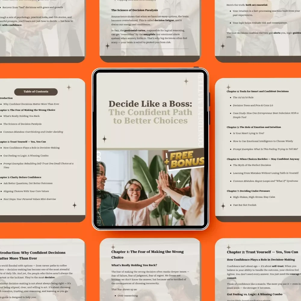 Decide Like a Boss: The Confident Path to Better Choices - Digital Download eBook Guide for Confident Decision Making