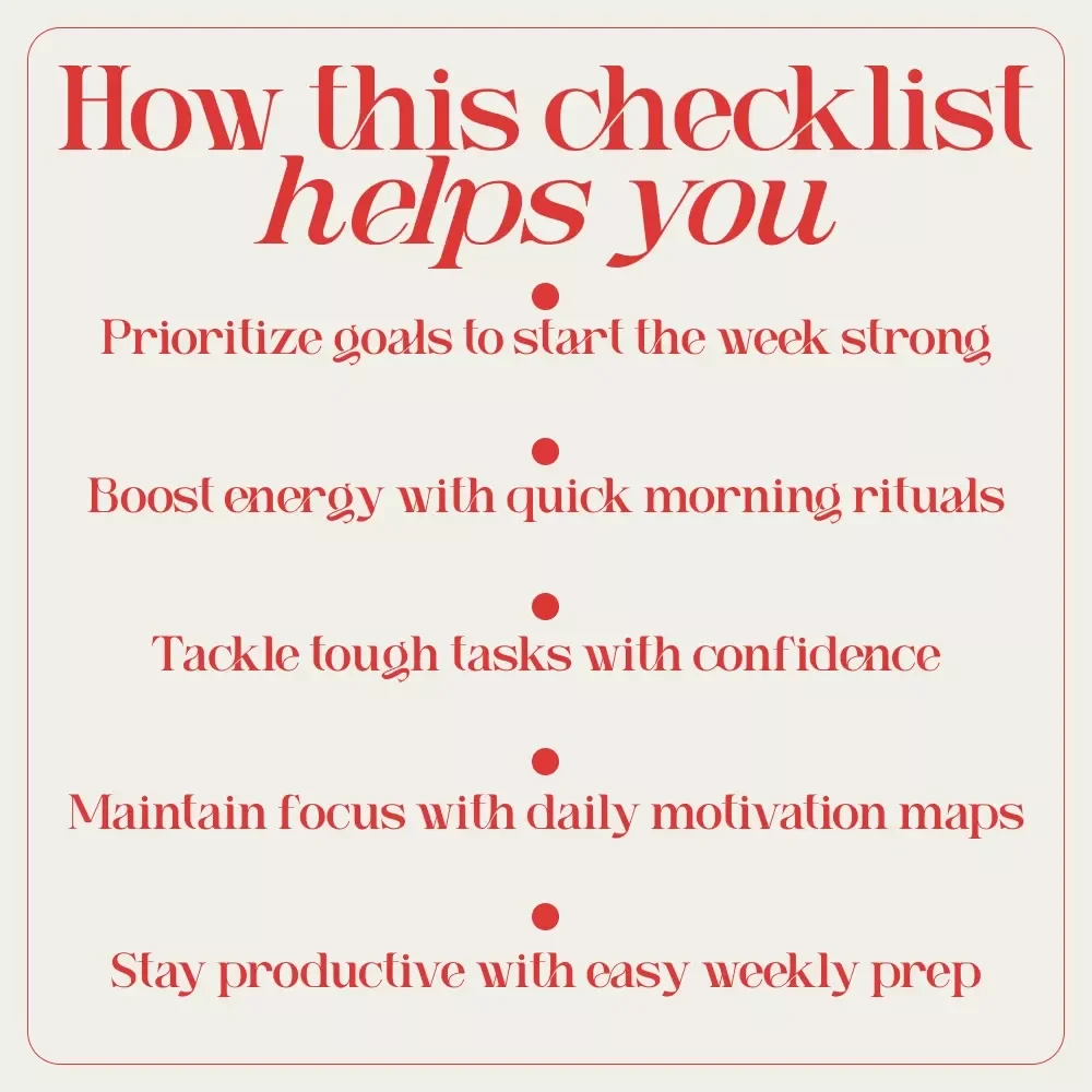 The “Make Mondays Matter” Motivation Checklist - Digital Download for Monday Motivation and Work Productivity