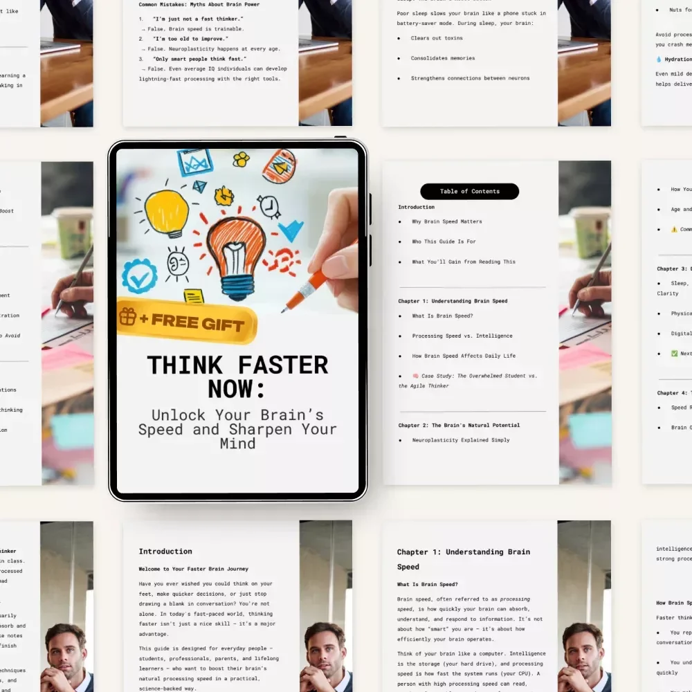 Think Fast: Unlock Your Brain’s Full-Speed Potential – How to Make My Brain Think Faster eBook for Mental Agility, Focus, and Cognitive Boost