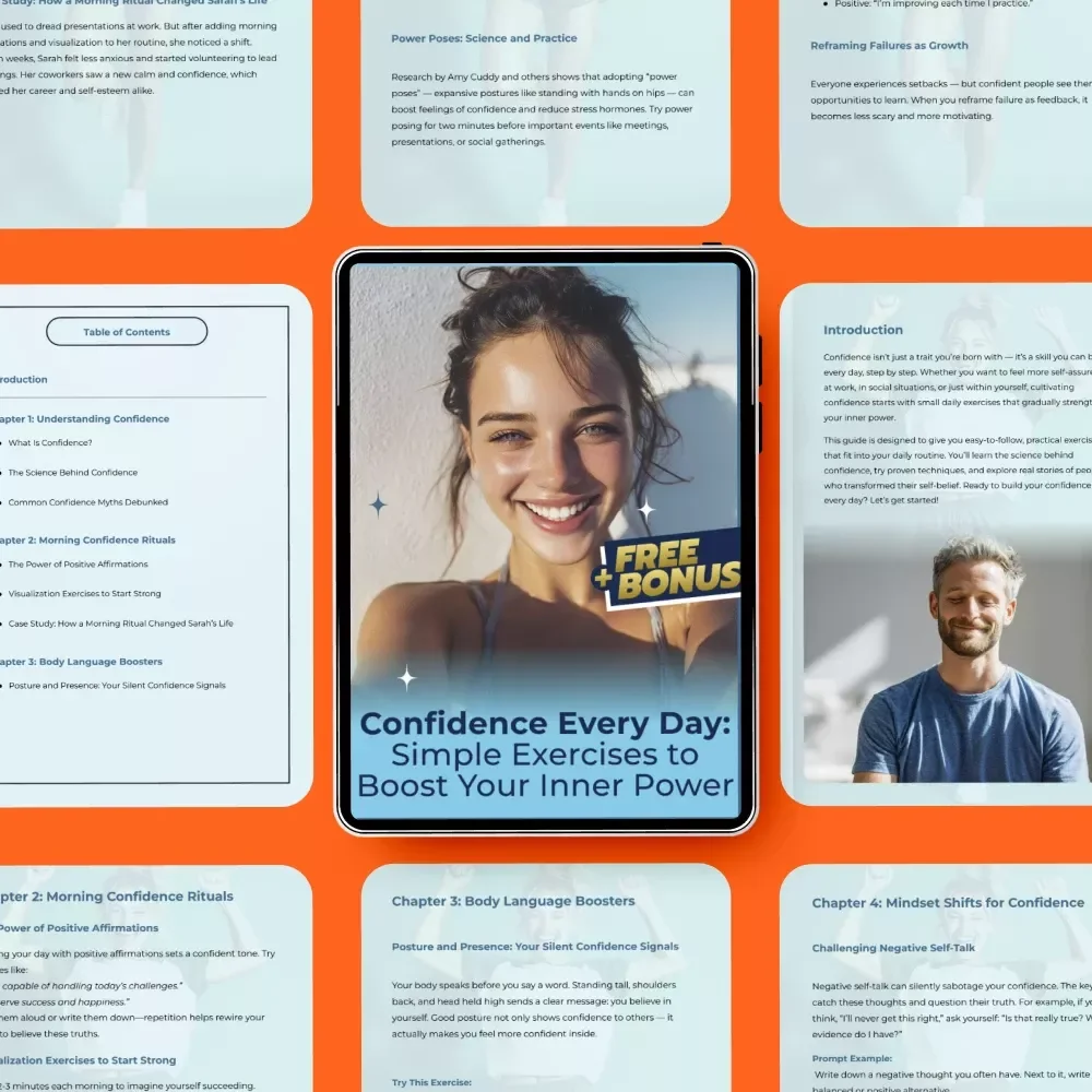 Confidence Every Day: Simple Exercises to Boost Your Inner Power – Ebook with Daily Confidence Building Exercises for Mindset, Body Language & Self-Belief