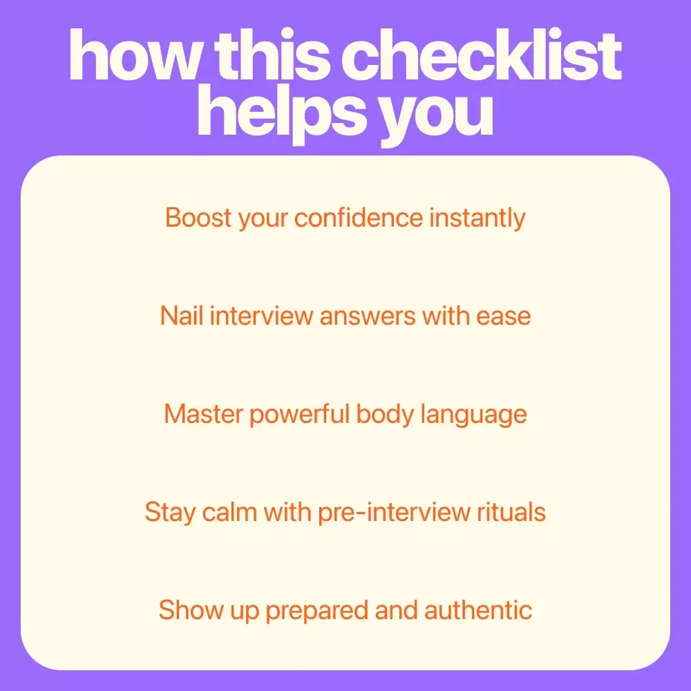 The “Own the Room” Confidence Checklist: Your Ultimate Guide on How to Be Confident Before an Interview