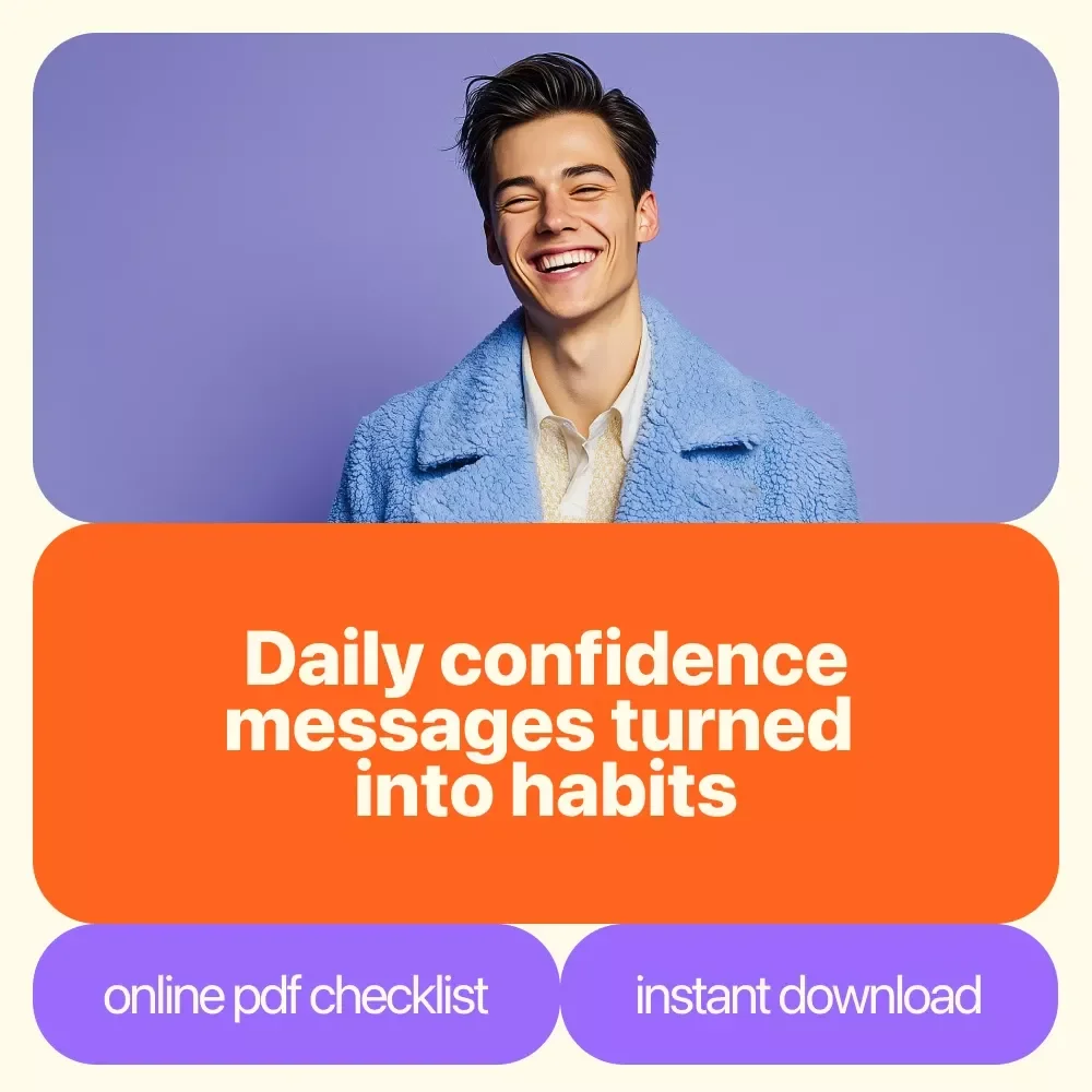 Confidence Boosting Power-Checklist: Your Daily Dose of Boldness | Digital Confidence Checklist, Positive Message to Boost Confidence, Daily Mindset & Self-Belief Guide