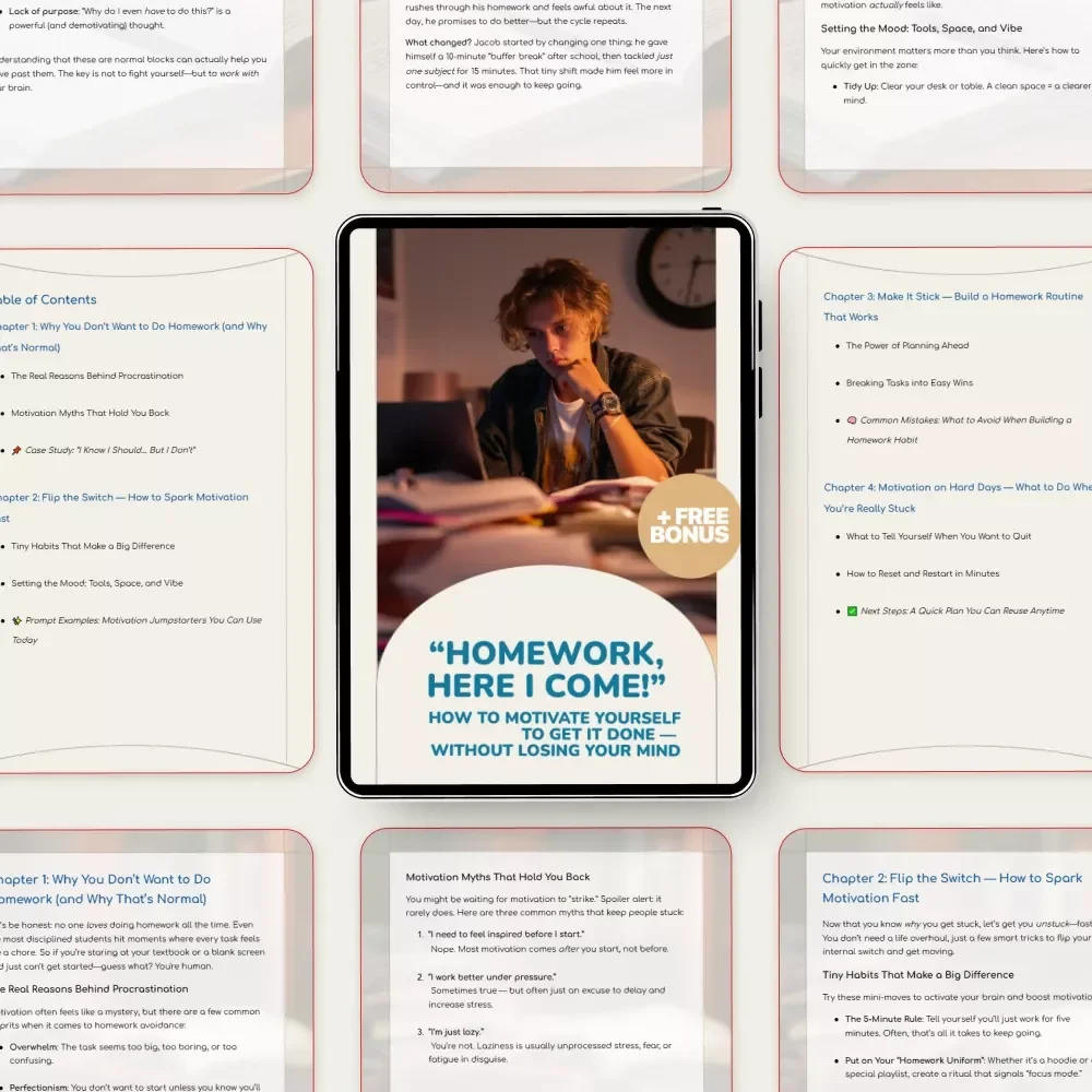Homework, Here I Come! The Ultimate Guide to Staying Motivated and Getting Homework Done Fast
