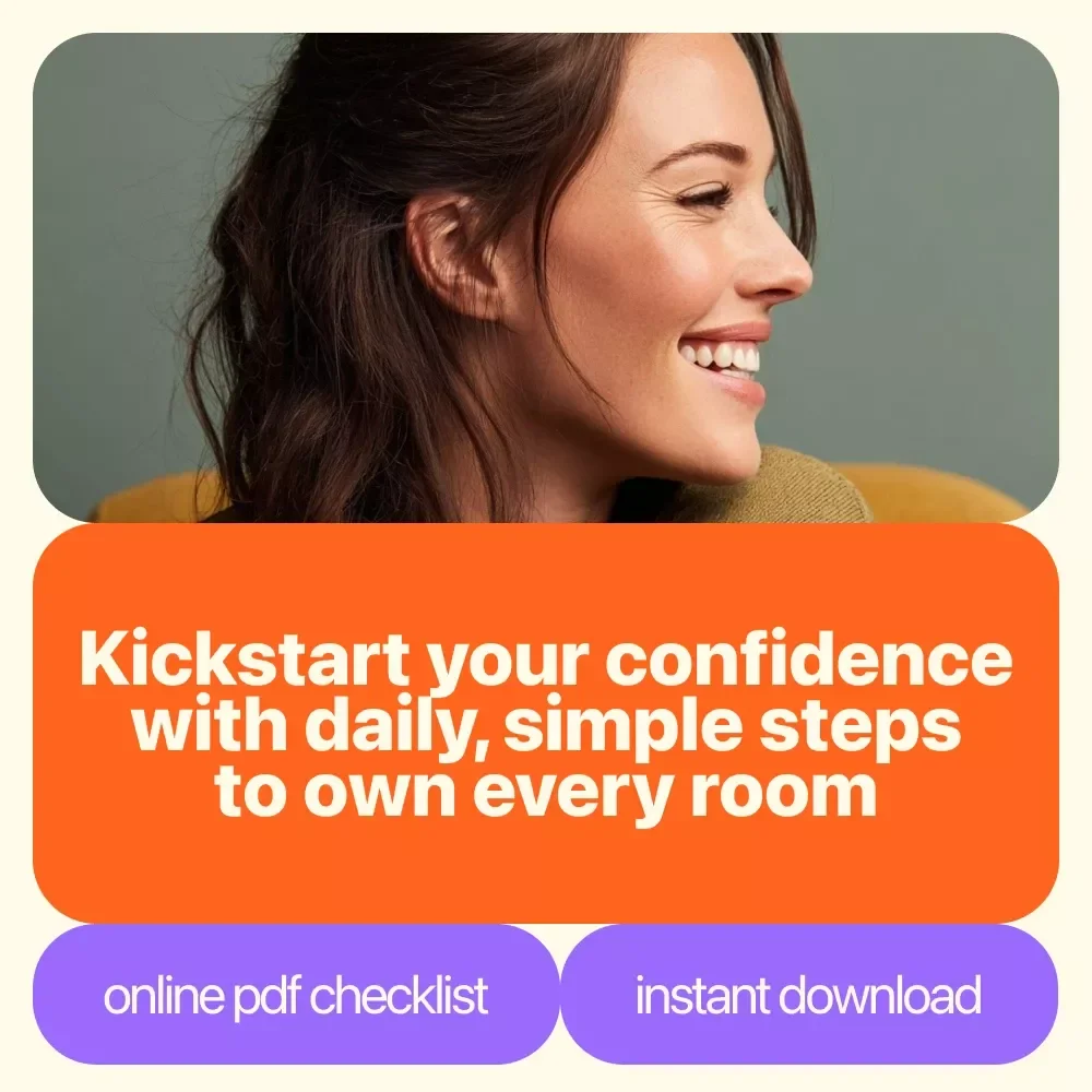 Confidence Kickstart Checklist: Your Daily Steps to Owning Every Room - Digital Download for Boosting Confidence in Front of Others
