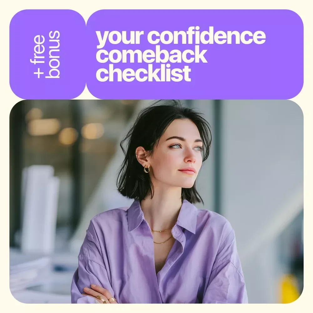 Bounce Back Bold: Your Confidence Comeback Checklist | How to Regain Your Confidence at Work | Printable Career Mindset Reset