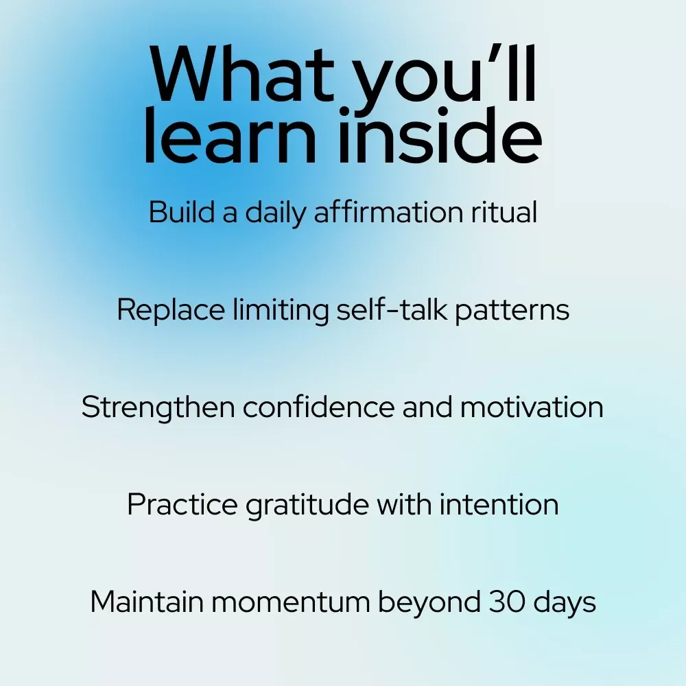 30 Days to Brighter Thinking: A Daily Affirmation Journey for a More Positive You – Guided Mindset Reset Ebook | 30 days affirmations for positive thinking