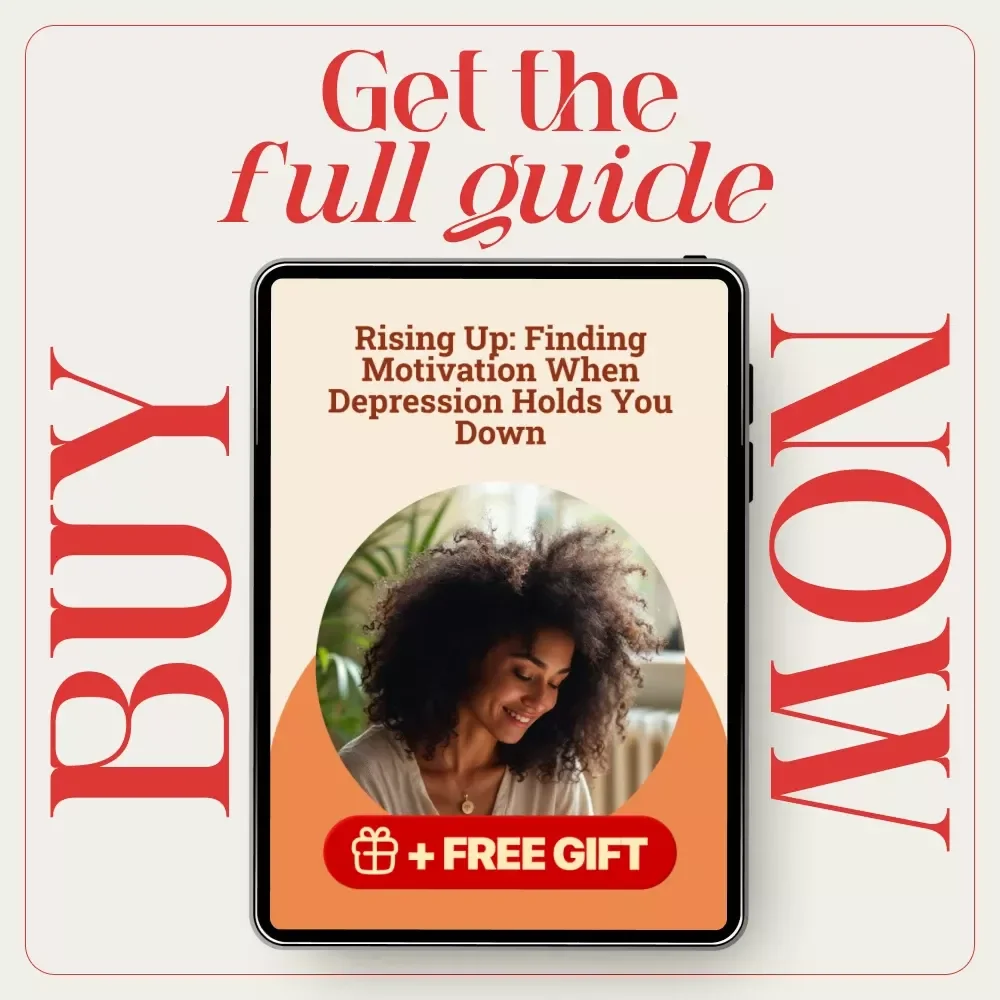 Rising Up: Finding Motivation When Depression Holds You Down | Mental Health Self Help Guide | Motivation & Depression eBook | Gentle Productivity & Healing Checklist