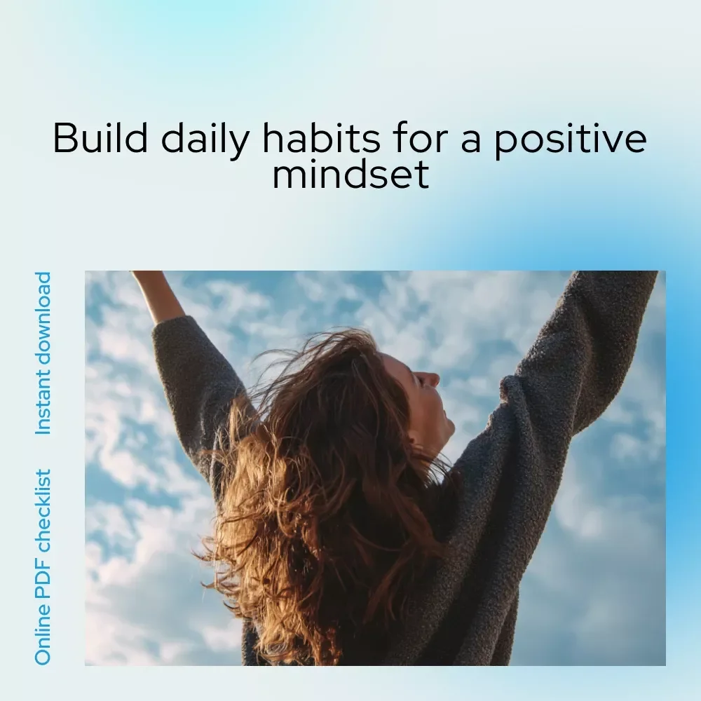 Bright Side Boost: Your Ultimate Positive Attitude Checklist | How to Have a Positive Attitude Daily | Printable Mindset Reset & Self-Growth Guide