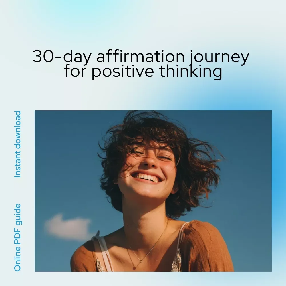 30 Days to Brighter Thinking: A Daily Affirmation Journey for a More Positive You – Guided Mindset Reset Ebook | 30 days affirmations for positive thinking