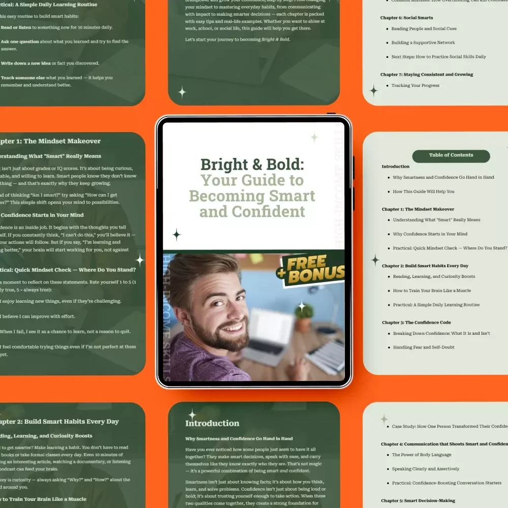 Bright & Bold: Your Guide to Becoming Smart and Confident - Digital Download Guide for Personal Growth, Smart Habits, and Confidence Boost