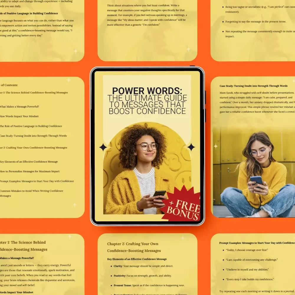 Power Words: The Ultimate Guide to Messages That Boost Confidence – Digital Confidence Guide, Positive Language Toolkit, Self-Growth & Mindset Resource