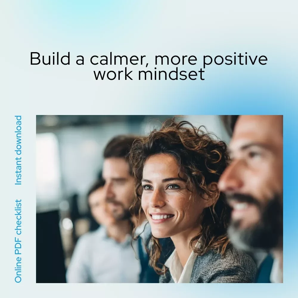 Your Bright Side at Work Checklist: 8 Simple Steps to a More Positive Attitude | Printable Workplace Mindset Reset | how to have a more positive attitude at work
