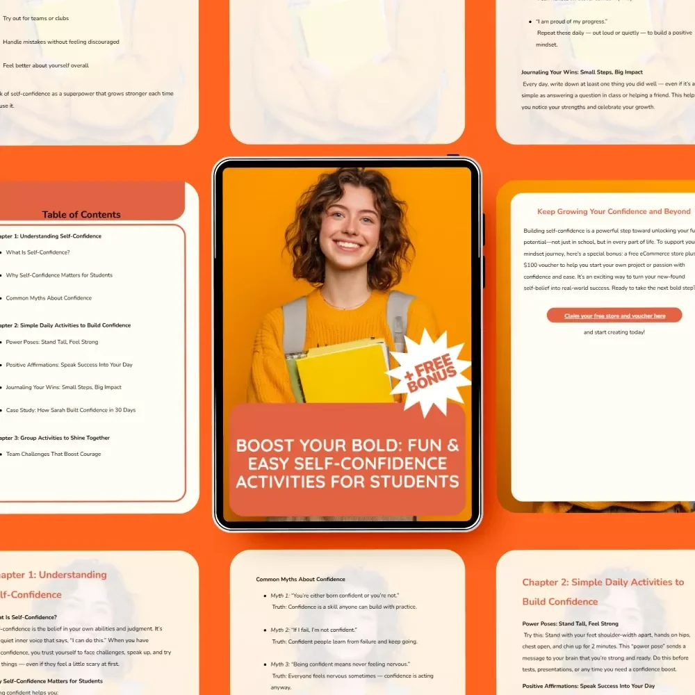 Boost Your Bold: Fun & Easy Self-Confidence Activities for Students - eBook Guide