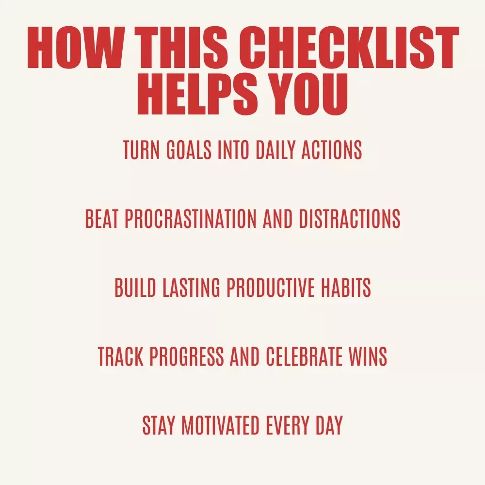 The Self-Discipline Power-Up Checklist: Practical Self-Discipline Techniques for Achievement, Daily Habits, Goal Setting & Productivity Boost