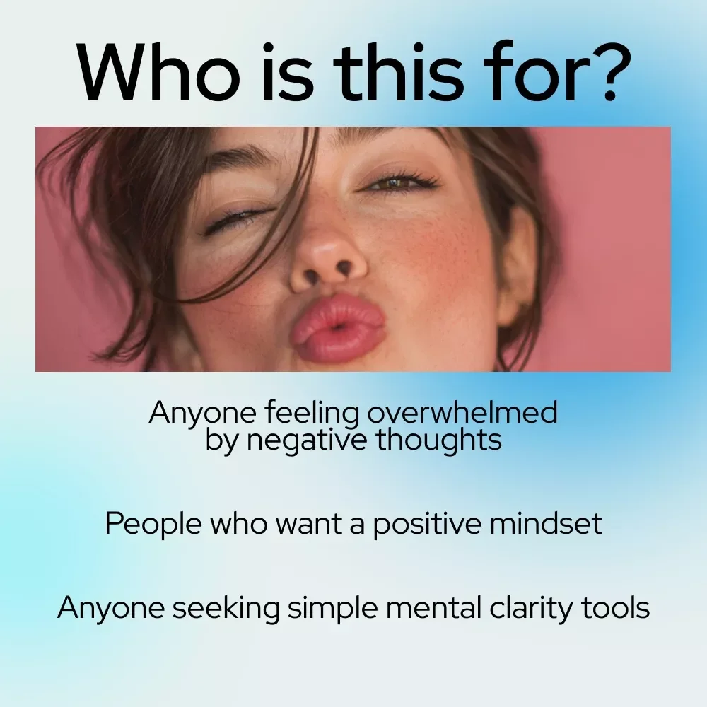 Checklist: Flip the Script — Your Go-To Action Plan for Positive Thinking When Negativity Strikes | Simple Guide on how to think positive thoughts when feeling negative