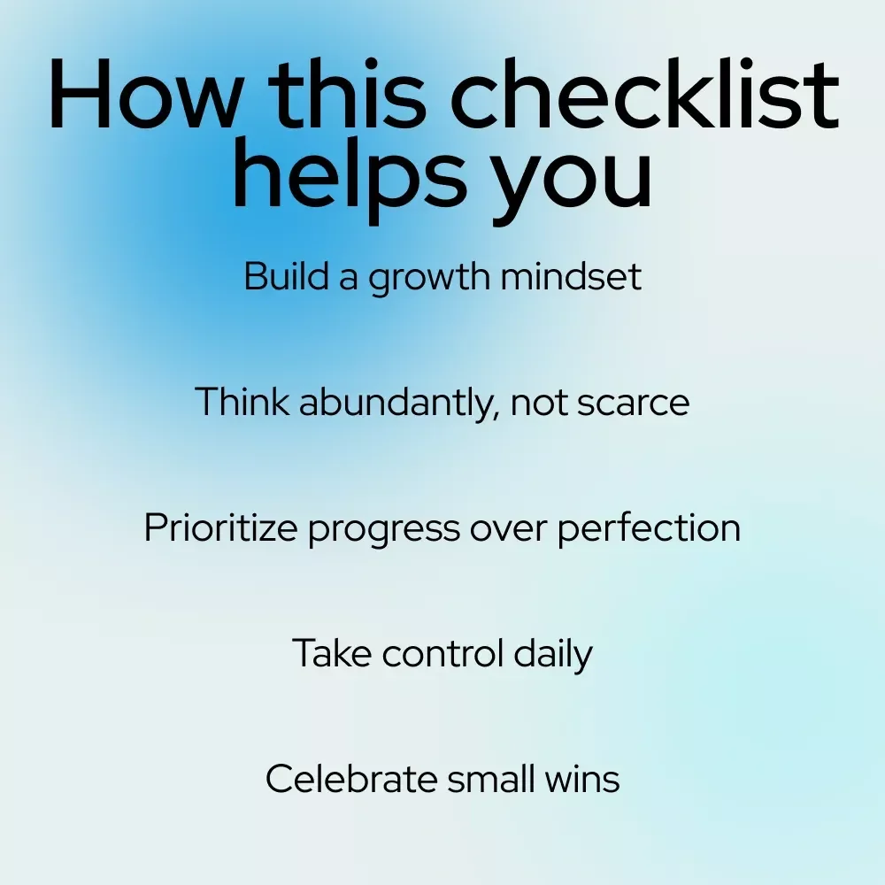 The Mindset Shift Action Checklist: Your Growth Blueprint – Digital Checklist for Mindset Shifts for Personal Growth
