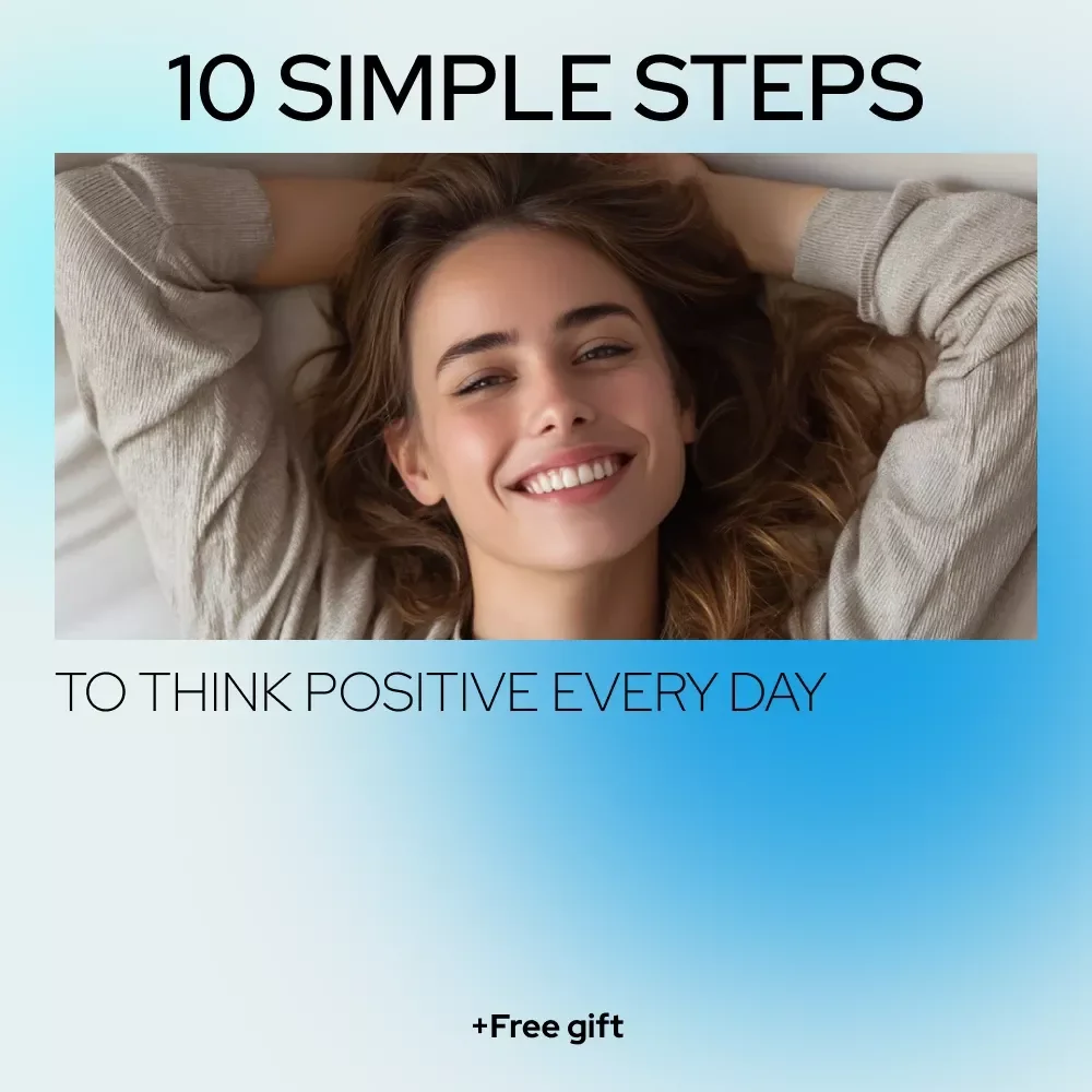Your Bright Mindset Checklist: 10 Simple Steps to Think Positive Every Day | Printable Guide on how to get a positive mindset | Daily Positivity & Self Growth Tool