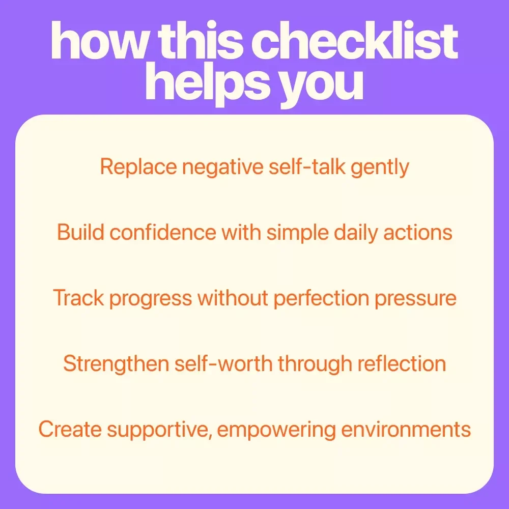 The Rise & Shine Self-Esteem Checklist – Daily Confidence Builder, Mindset Reset & Simple ways to improve self esteem