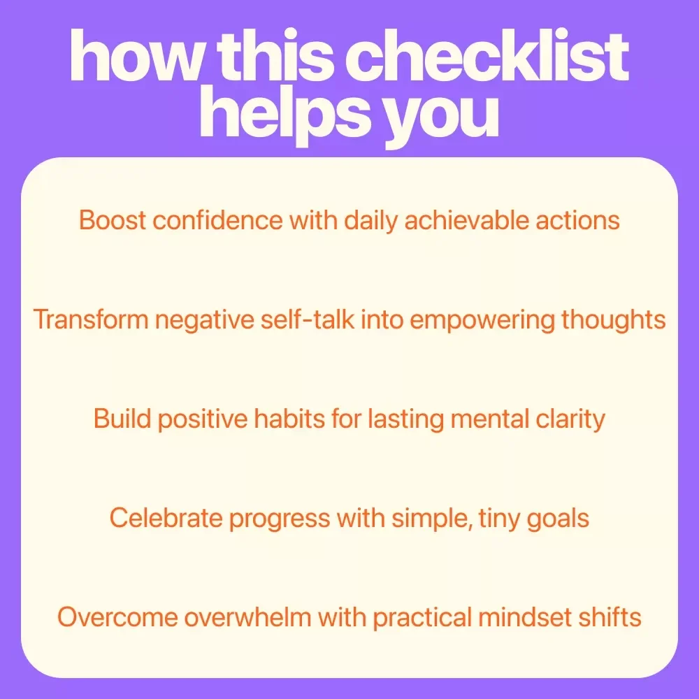 The Brighter Inside Checklist: 15 Quick Wins to Boost Self-Esteem & Beat the Blues