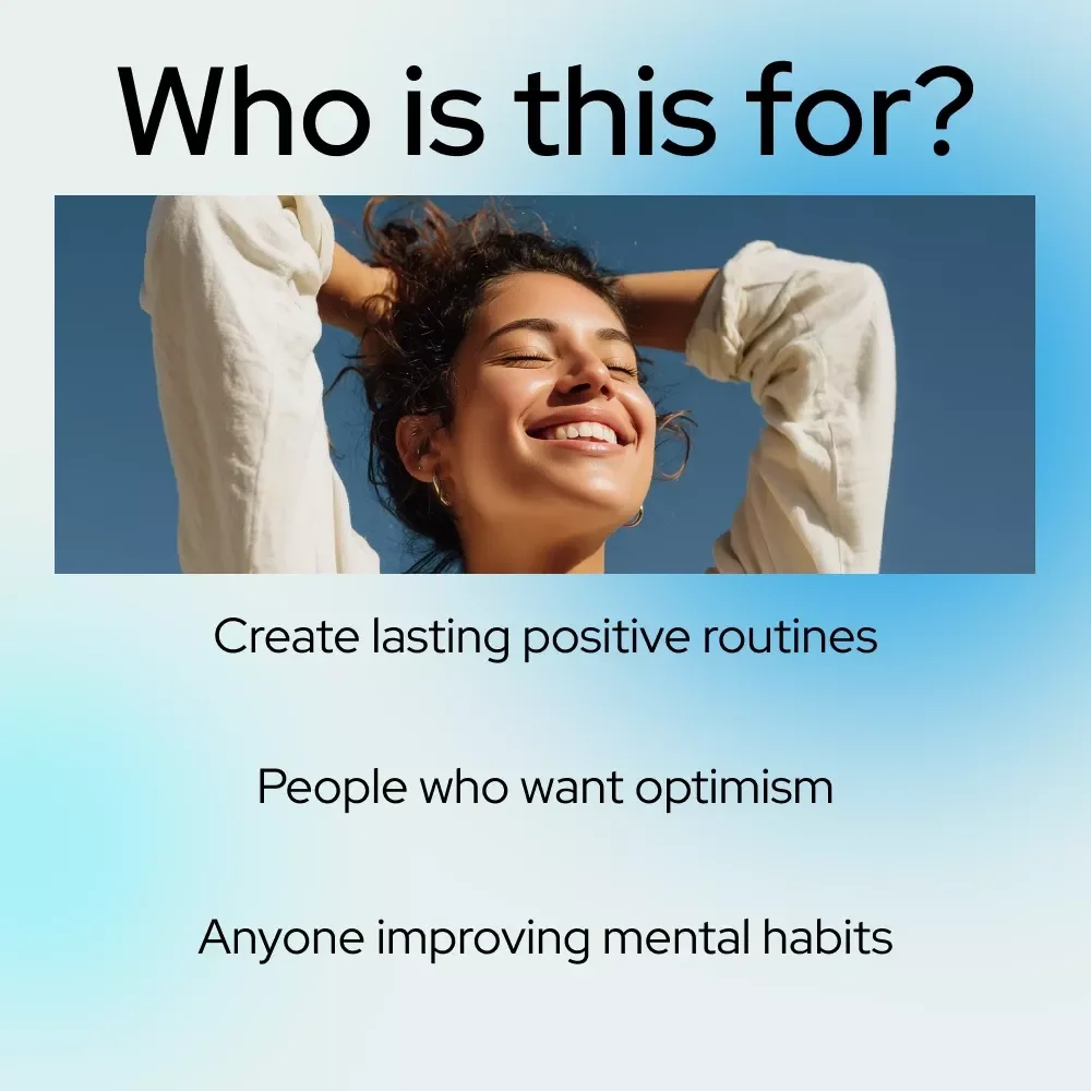 Positivity Playbook: Your Quick-Start Checklist to a Brighter Attitude | Daily Mindset Reset & Guide on how can a person develop positive attitude