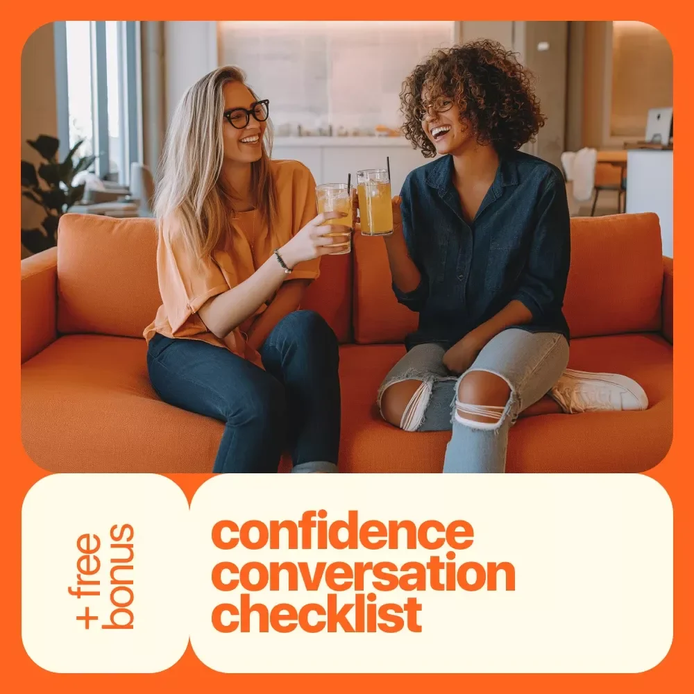 Confidence Conversation Checklist | Simple Guide for How to Be More Confident When Talking to Someone | Digital Confidence Checklist Download