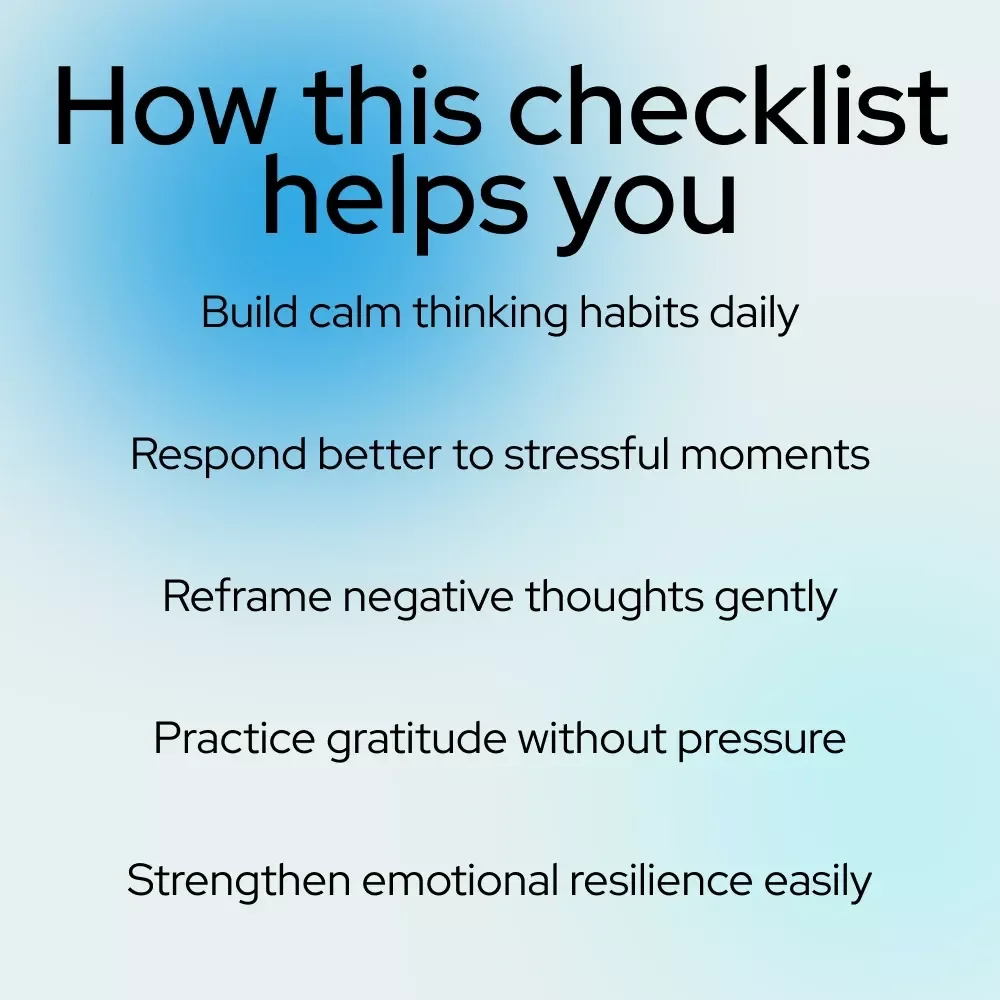 Your Bright Side Checklist: 10 Easy Steps to a Positive Attitude | Printable Mindset Reset & Guide on how to have a positive attitude towards life