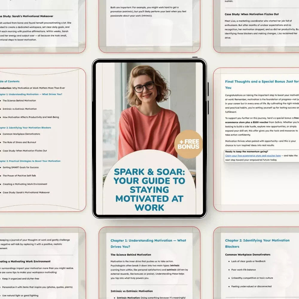 Spark & Soar: Your Guide to Staying Motivated at Work - eBook for Productivity and Success
