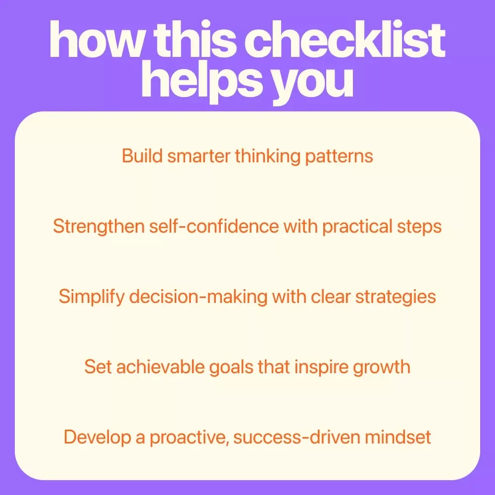 Checklist: Your Smart & Confident Success Starter Pack - Boost Your Brain & Confidence with Actionable Steps