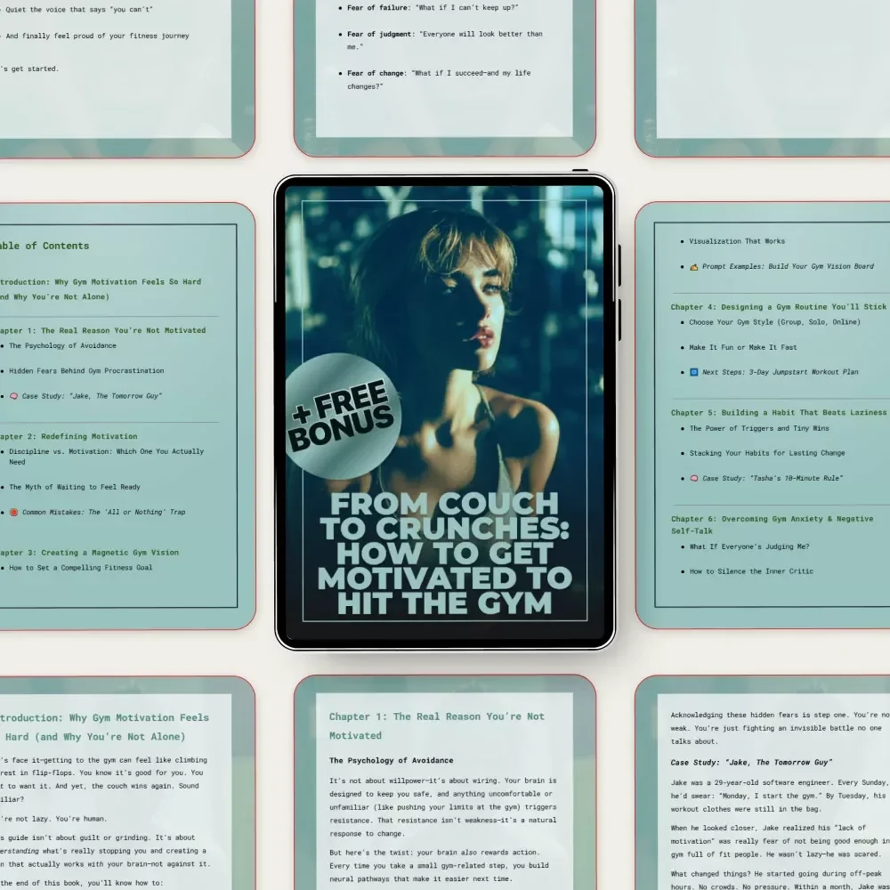 From Couch to Crunches: How to Get Motivated to Hit the Gym eBook – Your Ultimate Guide to Gym Motivation and Building Consistency