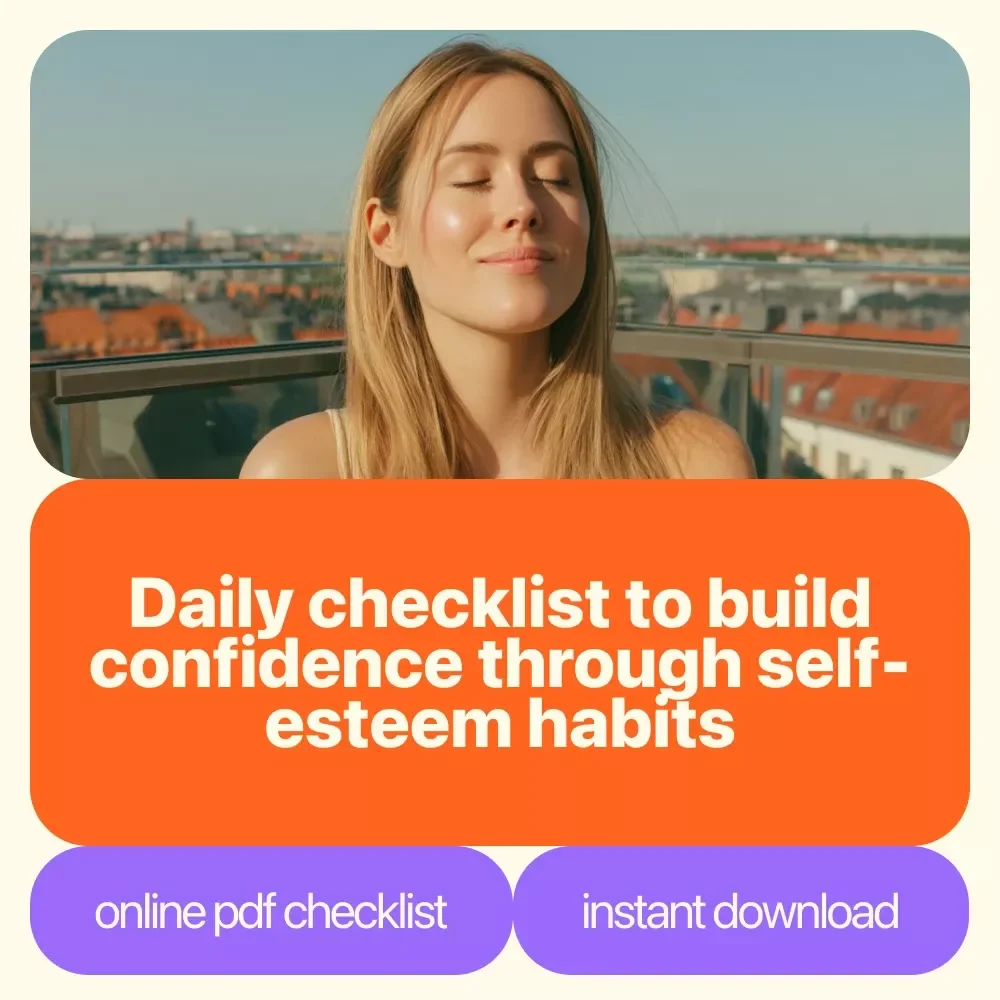 The Rise & Shine Self-Esteem Checklist – Daily Confidence Builder, Mindset Reset & Simple ways to improve self esteem