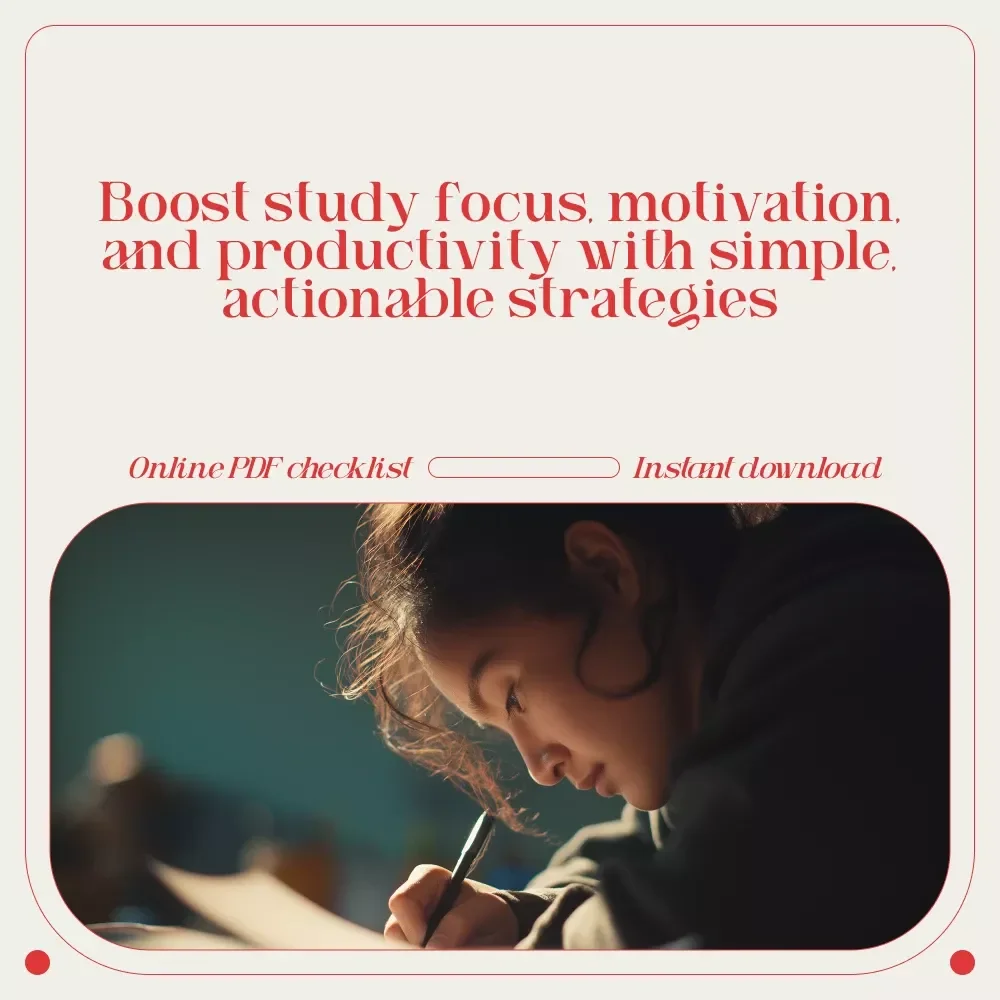 The Study Motivation Power-Up Checklist: Boost Your Focus and Study Efficiency