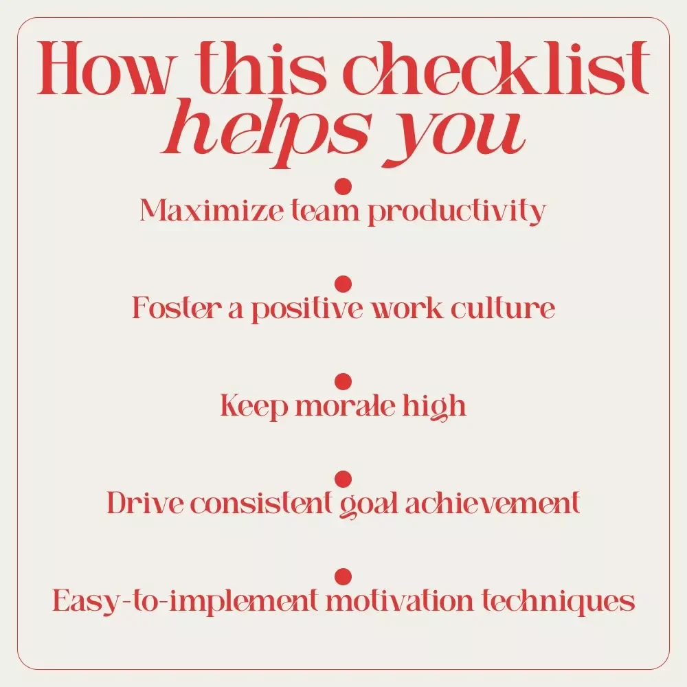 The Ultimate Sales Team Motivation Checklist - How to Motivate Salespeople and Boost Team Performance